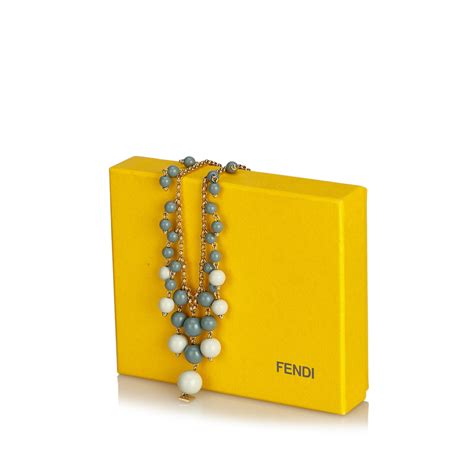 fendi bead necklace|fendi necklace woman.